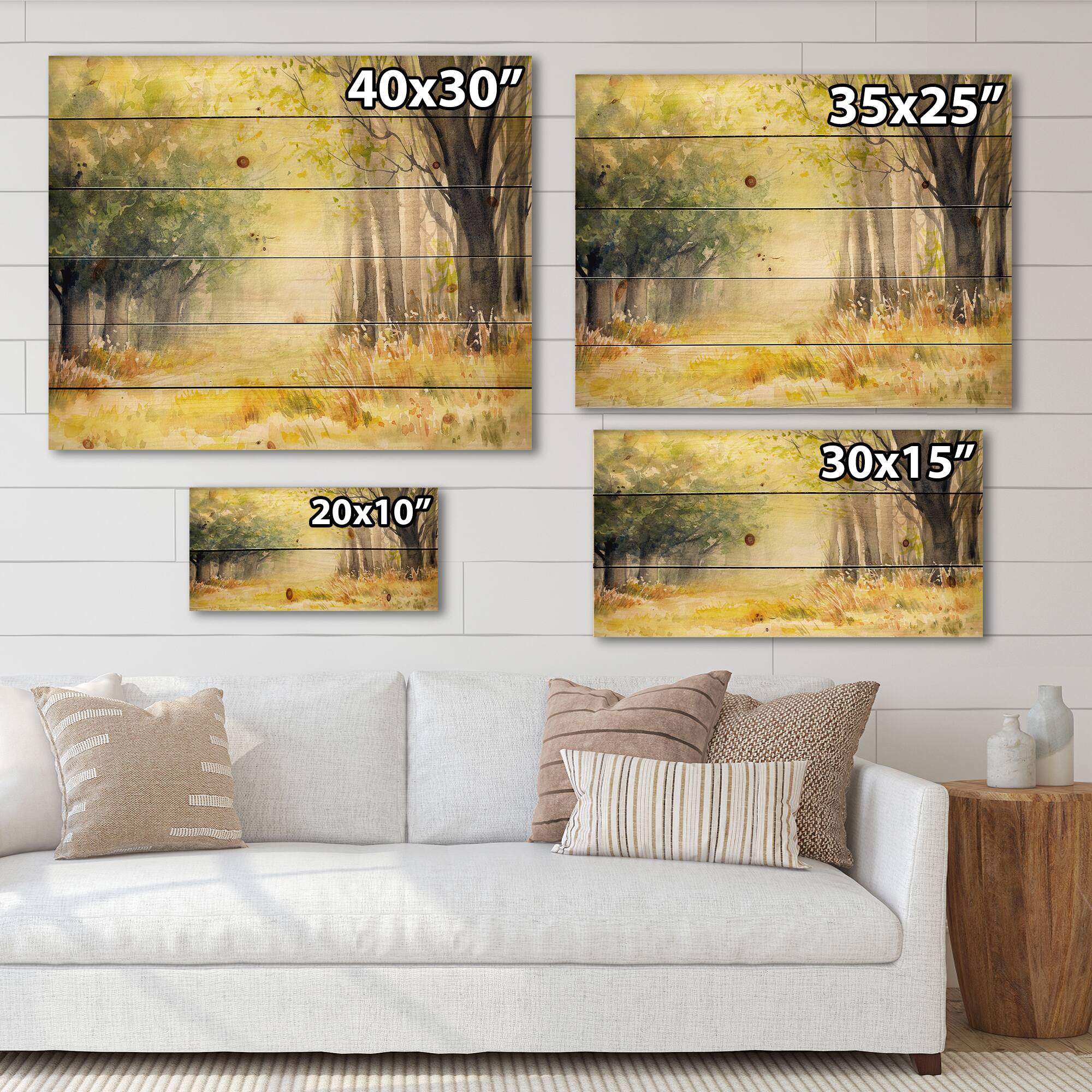 Designart - Bright Sunshine Through The Forest Trees IV